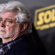 George Lucas at the premiere of Solo: A Star Wars Story in Los Angeles.